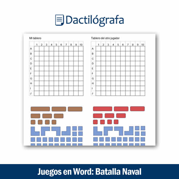 juego: batalla naval en word